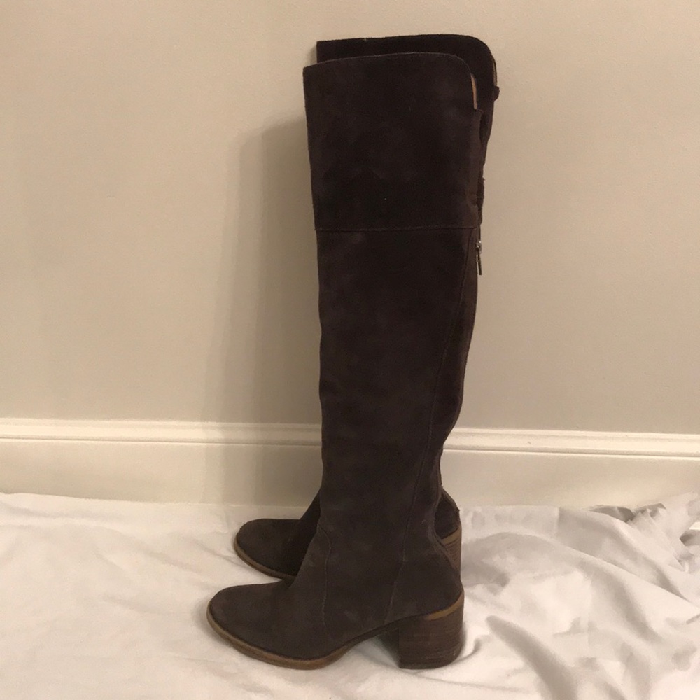 Lucky brand over the knee grey boot